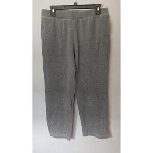 Karen Scott Sport Women's Size Petite Large Gray Wide Leg Sweatpants